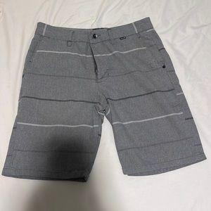 Grey Striped Hurley Board Shorts